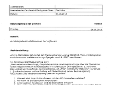 Anfrage Archäologisches Freilichtmuseum Oerlinghausen
