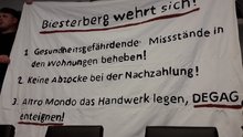 Banner der Biesterberg-Demonstranten