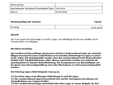 Der Kreis Lippe als Kulturträger in und für Lippe. Zukunftsfähige Strukturen schaffen durch Konzentration von Aufgaben.
